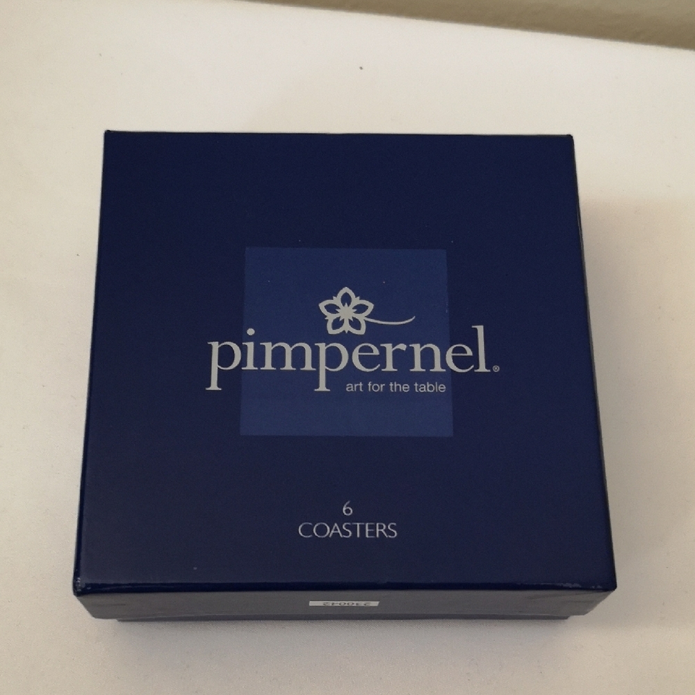 Brand New In Box Pimpernel Paisley Coaster Collection Set Of Six by Portmeirion